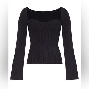 Pixie Market “CHIARA KNIT BUSTIER TOP IN WHITE”